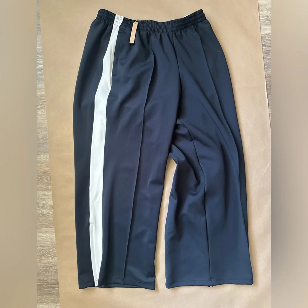 SKIMS NWT Straight Leg Striped Track Pant SIZE 2X Straight Leg Sporty Pleat - Picture 2 of 11